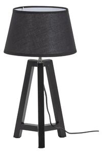 Hoorns Driscoll fekete szövet asztali lámpa bambusz talppal