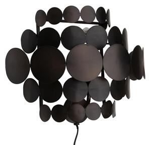 Hoorns Fekete fém fali lámpa Pontok 37 cm
