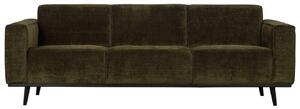 Hoorns Sötétzöld kordbársony Twilight háromszemélyes kanapé 230 cm