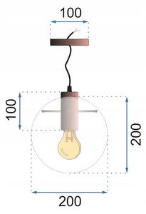 Mennyezeti lámpa APP306-1CP Fekete 20 cm