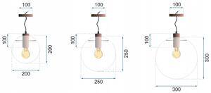 Mennyezeti lámpa LASSI APP038-3CP 20+25+30 cm rózsaarany