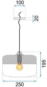 Mennyezeti lámpa Zenit D APP021-1CP fekete