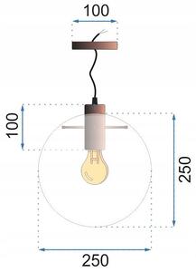 Mennyezeti lámpa Lassi APP040-1CP 25 cm rózsaarany
