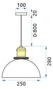 Mennyezeti lámpa Verto C APP046-1CP átlátszó