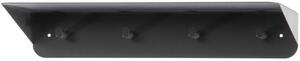 Hoorns Uzzi fekete fém faliakasztó 10 x 60 cm polccal