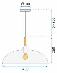 Mennyezeti lámpa ANZO APP179-1CP szürke