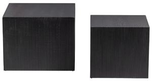 Hoorns Két darab fekete fenyő asztali készlet Senna 50x50 / 40x40 cm