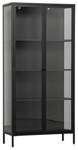 Hoorns Fekete fém vitrin Prue 190 x 90 cm