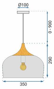 Mennyezeti Lámpa Bari APP182-1CP szürke