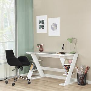 Lungo íróasztal, fehér, 140 cm
