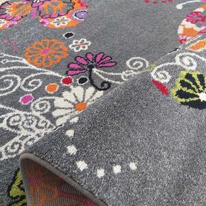 Szürke szőnyeg tökéletes pillangó motívummal Lățime: 160 cm | Lungime: 220 cm