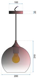 Mennyezeti lámpa APP 313-1CP rózsaarany