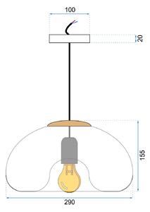 Mennyezeti lámpa APP323-1CP ARANY