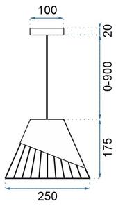 Mennyezeti Lámpa APP229-1CP szürke