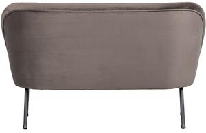 Hoorns Nugát barna bársony kétüléses kanapé Tergi 110 cm