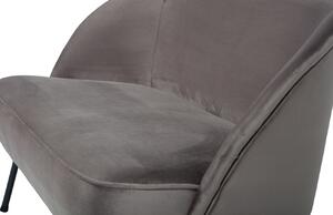 Hoorns Nugát barna bársony kétüléses kanapé Tergi 110 cm