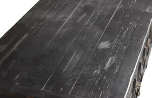 Hoorns Morten fekete fenyő dohányzóasztal 120 x 60 cm