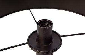 Hoorns Fekete fém állólámpa Blackie 151 cm
