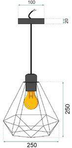 Mennyezeti lámpa APP678-1CP loft stílusú