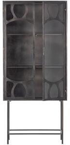 Hoorns Fekete fém vitrin Gracen 181 x 81 cm
