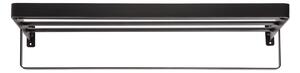 Hoorns Fekete fém fali akasztó Norm 12 x 60 cm