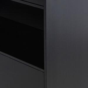 Hoorns Frederica fekete fenyő keskeny szekrény 210 x 40 cm