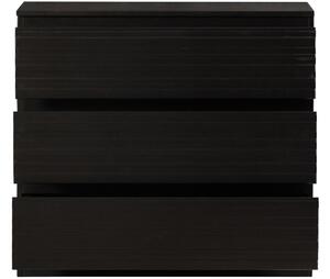 Hoorns Janien fekete fenyő komód 83 x 46 cm