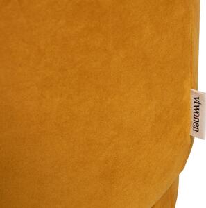 Hoorns Cinam mustár sárga bársony puff 40 cm