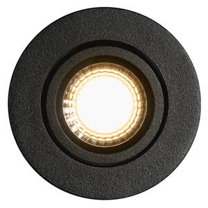 Beépíthető spotlámpa fekete, dönthető, 6,5 cm, LED-es, IP54, ultraf vékony - Pupil