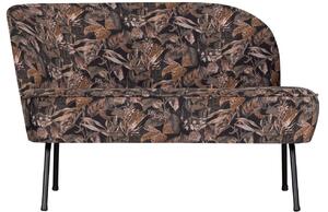Hoorns Fekete bársony karosszék Tergi virágmintával II. 110 cm, bal