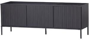Hoorns Gravia fekete fenyő TV asztal 150 x 44 cm
