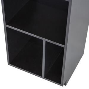 Hoorns Frederica fekete fenyő moduláris könyvespolc 210 x 40 cm
