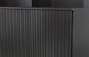 Hoorns Gravia fekete fenyő könyvespolc 150 x 200 cm
