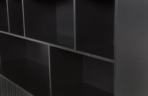 Hoorns Gravia fekete fenyő könyvespolc 150 x 200 cm