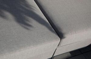 Hoorns Szürke szövet sarokkerti kanapé Sicilia 262 cm, bal