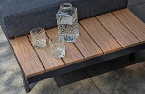 Hoorns Szürke szövet kerti kanapé és Borneo asztal készlet