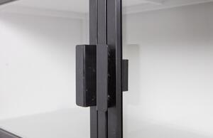 Hoorns Pete fekete fém vitrin 189 x 110 cm