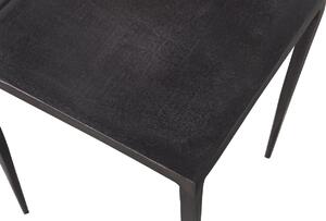 Hoorns Két fekete fém asztali készlet Marty 39 x 39 / 29 x 29 cm