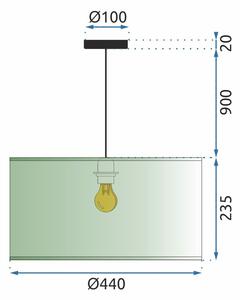 Mennyezeti függő lámpa APP955-1CP Kék Arany 44cm