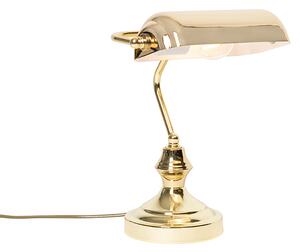 Klasszikus asztali lámpa/jegyzőlámpa sárgaréz - Banker