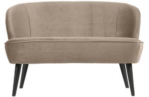 Hoorns Bézs bársony kétüléses kanapé Norma 110 cm