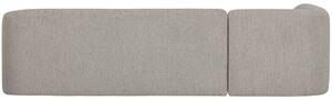 Hoorns Világosszürke szövet sarokkanapé Amir 225 cm, bal