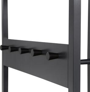 Hoorns Matt fekete fém szekrény Venom 180 x 80 cm