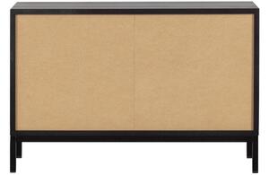 Hoorns Fekete fenyő komód Inara II. 81 x 35 cm fém talppal
