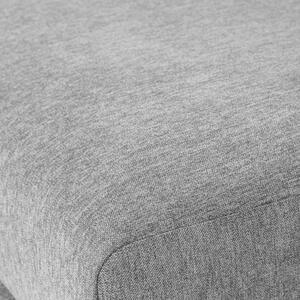 Hoorns Coulee világosszürke szövet lábzsámoly 100 x 100 cm