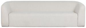 Hoorns Fehér szövet háromszemélyes kanapé Kargo 240 cm