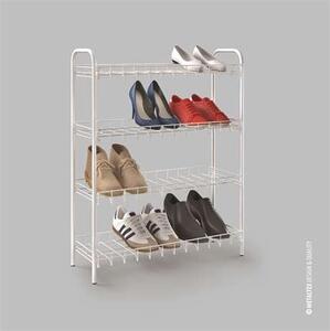Metaltex Shoe cipőtartó, 4 polcos, 64x23x80, fehér MX365504
