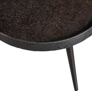 Hoorns Fekete fém oldalasztal Buster 41 cm