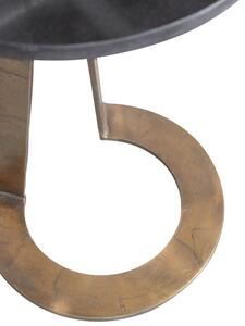 Hoorns Fekete márvány oldalasztal Mate 38 cm