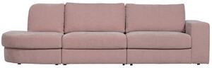 Hoorns Flaireen 298 cm rózsaszín szövet háromszemélyes kanapé, jobb